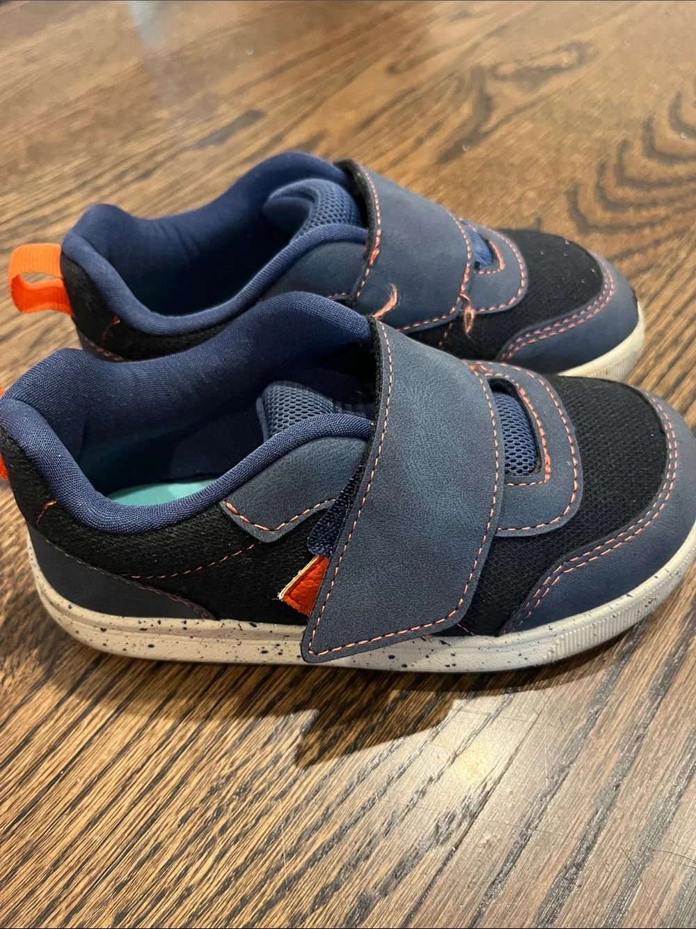 Dr. Scholl's Kids Navy and Orange Hook-and-Loop Sneakers
